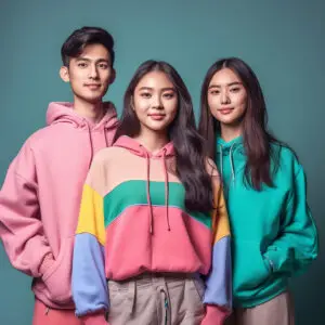 Vecteezy a group of asian gen z models posing in modern bold modern 28581045