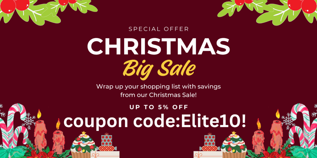 Red modern christmas sale banner