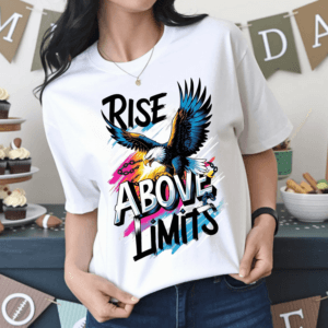 Rise Above Limits Eagle Motivational T-Shirt