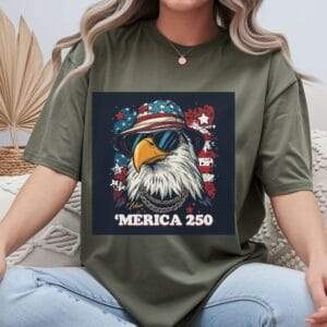 20260506155501-1f14963f-099f-672e-93a5-6e83c40df826.jpg Patriotic Eagle 'Merica 250 Tee